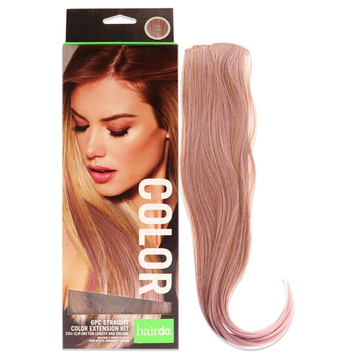 Straight Color Extension Kit - Pink Frost by Hairdo for Women - 6 x 23 Inch Hair Extension