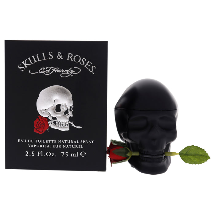 Ed Hardy Skulls and Roses de Christian Audigier pour homme - Spray EDT de 2,5 oz
