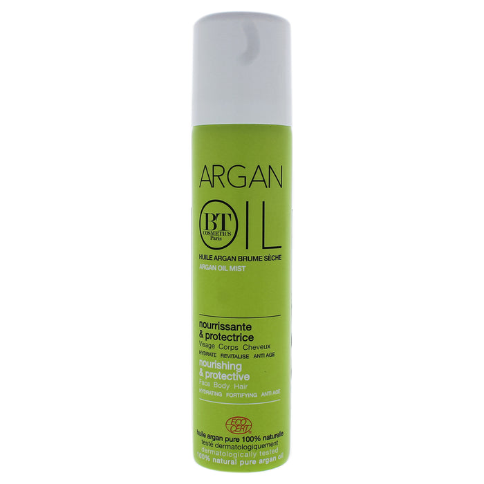 Spray de brume d'huile d'argan de BT Cosmetics pour unisexe - Spray corporel de 2,5 oz