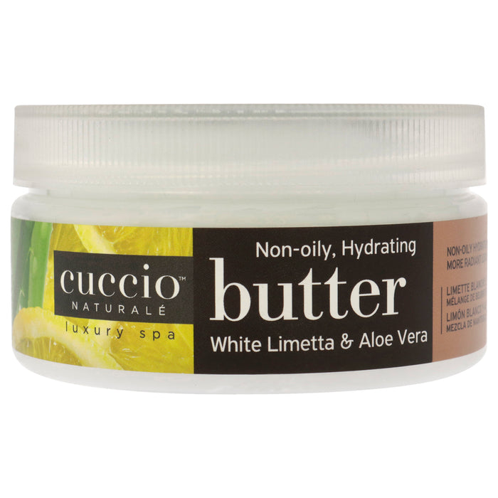 Mezcla de mantequilla - Limetta blanca y aloe vera de Cuccio Naturale para unisex - Loción corporal de 8 oz