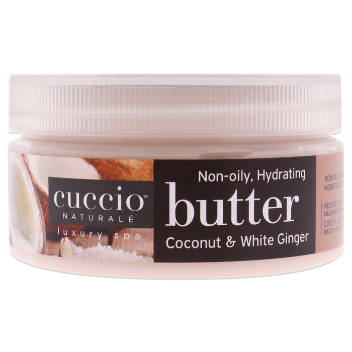 Mezcla de mantequilla - Coco y jengibre blanco de Cuccio Naturale para unisex - Loción corporal de 8 oz