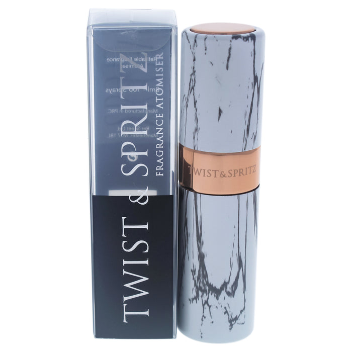 Twist and Spritz Atomiser - White Marble by Twist and Spritz for Women - 8 ml Refillable Spray (Empty)