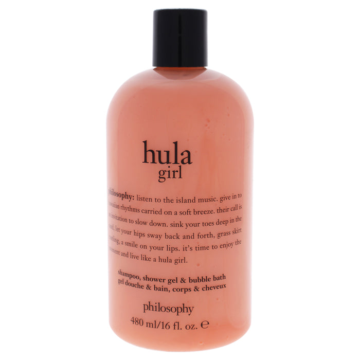 Hula Girl de Philosophy para unisex - Champú, gel de ducha y baño de burbujas de 16 oz