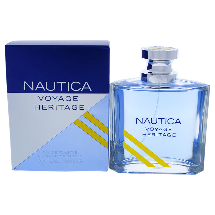 Nautica Voyage Heritage de Nautica para hombres - Spray EDT de 3,4 oz
