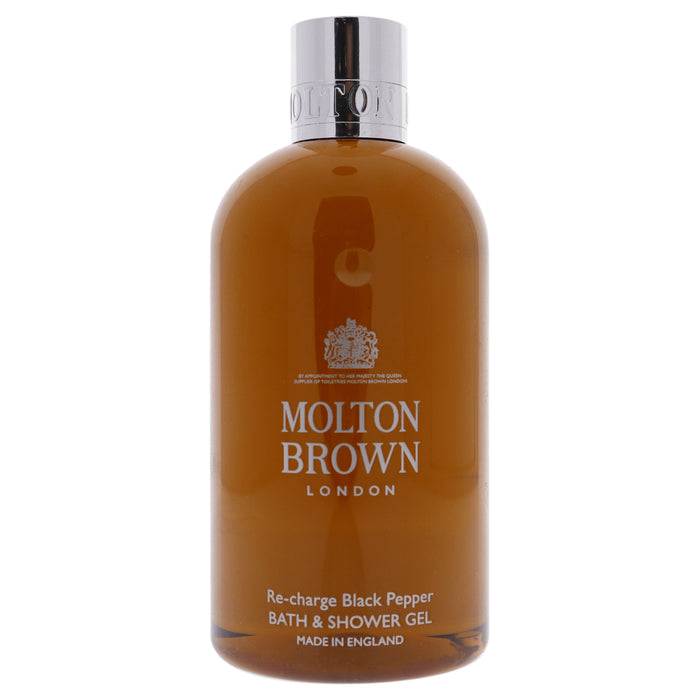 Gel de ducha y baño Re-charge Black Pepper de Molton Brown para hombres - Gel de ducha de 10 oz