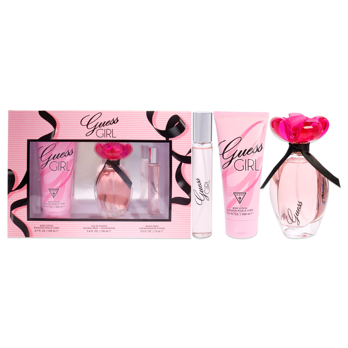 Guess Girl by Guess for Women - 3 Pc Gift Set 3.4oz EDT Spray, 0.5oz EDT Spray, 6.7oz Body Lotion