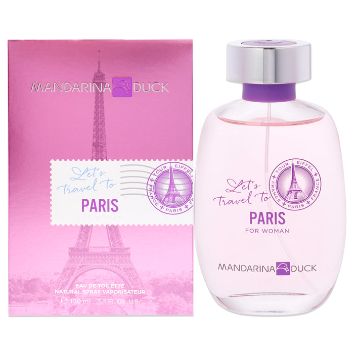 Viajemos a París de Mandarina Duck para mujeres - Spray EDT de 3,4 oz 