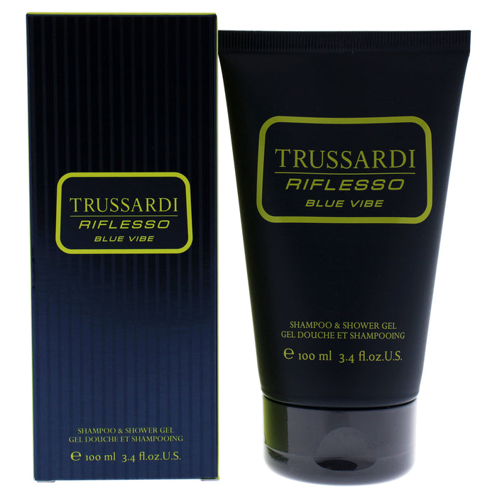 Riflesso Blue Vibe de Trussardi pour Homme - Shampoing et Gel Douche 3,4 oz