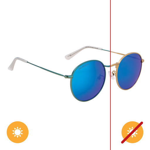 Solize Vitamine Sea - Gold-Blue by DelSol for Unisex - 1 Pc Sunglasses