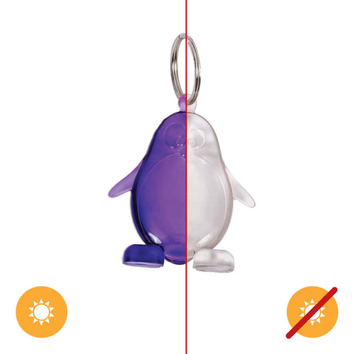 Color-Changing Key Chain Penguin - Purple by DelSol for Women - 1 Pc Keychain