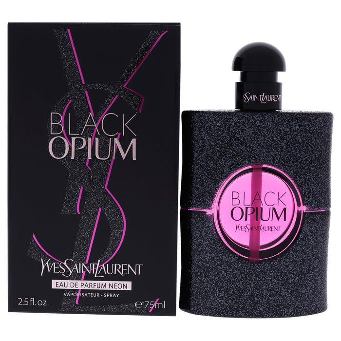 Black Opium Neon de Yves Saint Laurent para mujer - Spray EDP de 2,5 oz
