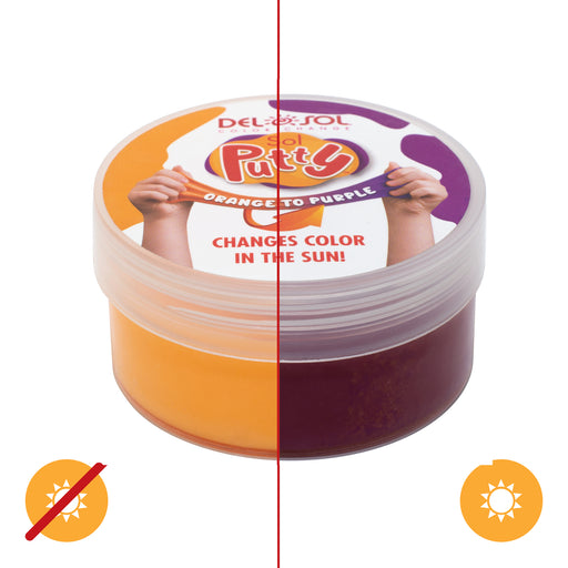 Color-Changing Sol Putty - Orange to Purple by DelSol for Unisex - 1 Pc Putty