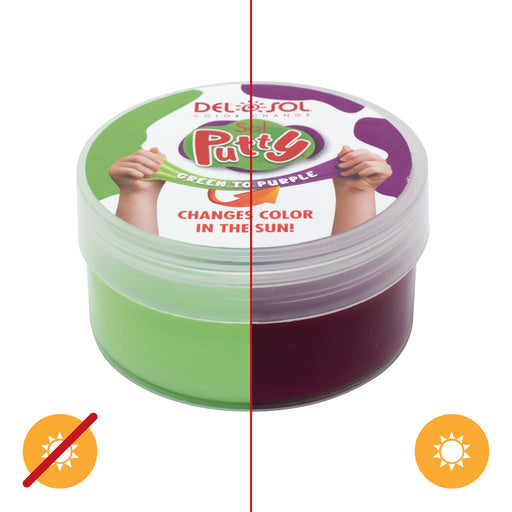 Color-Changing Sol Putty - Green to Purple by DelSol for Unisex - 1 Pc Putty