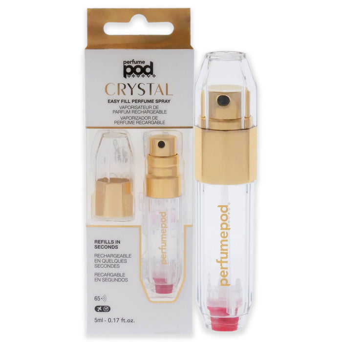 Perfume Pod Crystal - Gold by Travalo for Unisex - 0.17 oz Refillable Spray (Empty)