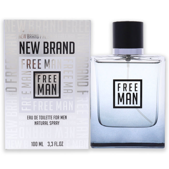 Free Man de New Brand pour hommes - Spray EDT de 3,3 oz