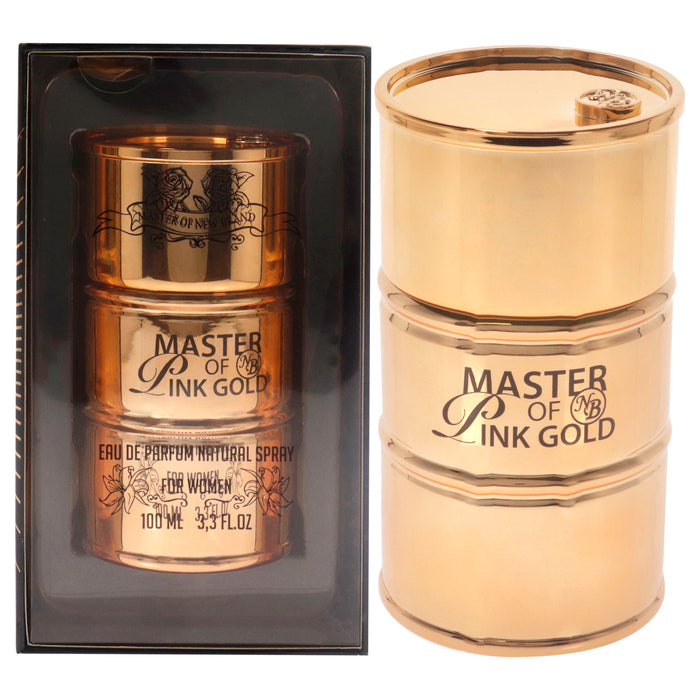 Master of Pink Gold de New Brand para mujeres - Spray EDP de 3.3 oz