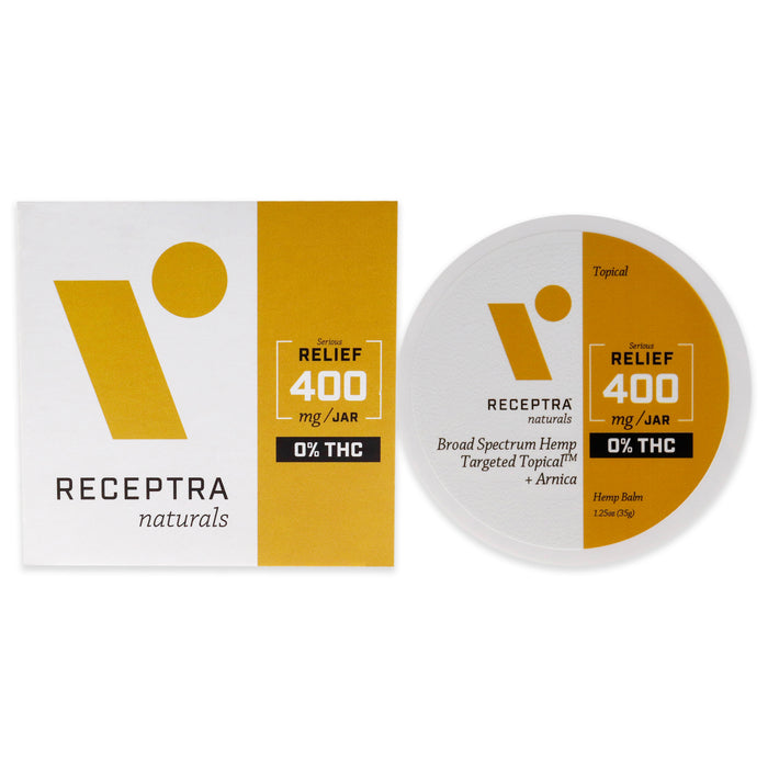 Serious Relief 400mg Or percent THC Drops Balm by Receptra Naturals for Unisex - 1.25 oz Topical