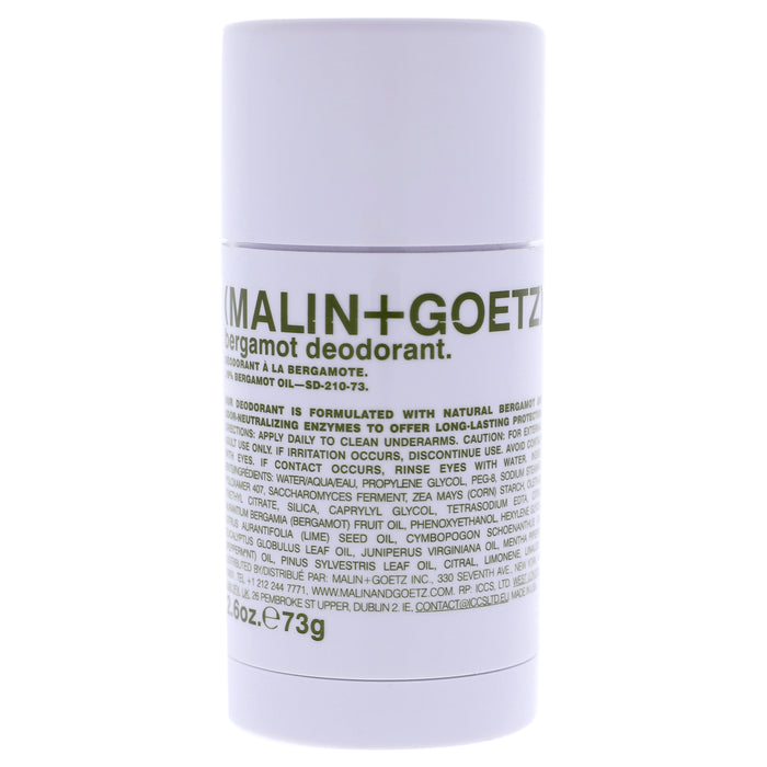 Déodorant Bergamote de Malin + Goetz pour unisexe - Déodorant 2,6 oz