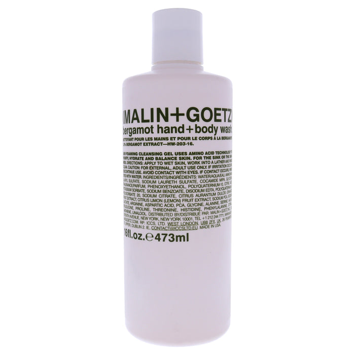 Jabón para manos y cuerpo de bergamota de Malin + Goetz para unisex - Jabón para manos y cuerpo de 16 oz