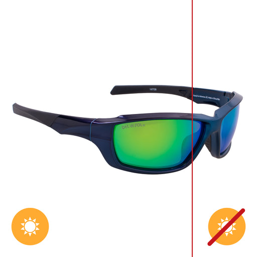 Solize Ready for Adventure - Metallic Blue to Midnight Blue by DelSol for Unisex - 1 Pc Sunglasses