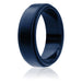 Silicone Wedding Ring - Step Edge Style - Blue by ROQ for Men - 14 mm Ring