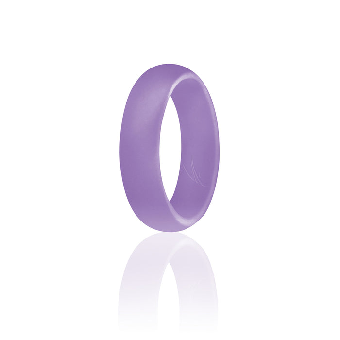Silicone Wedding Ring - Dome Style - Lavander by ROQ for Women - 6 mm Ring