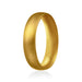 Silicone Wedding Ring - Dome Style Thin Comfort Fit - Gold by ROQ for Women - 6 mm Ring