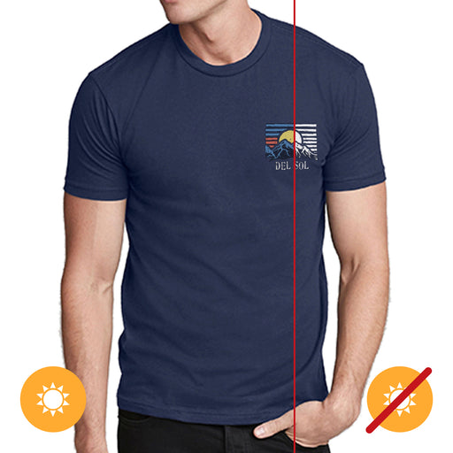 Men Crew Tee - Wanderlsut - Indigo by DelSol for Men - 1 Pc T-Shirt (Medium)