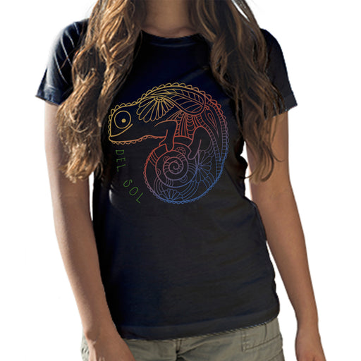 Girls Crew Tee - Chameleon - Black by DelSol for Women - 1 Pc T-Shirt (YL)