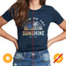 Women Crew Tee - Bring On The Sunshine - Indigo by DelSol for Women - 1 Pc T-Shirt (Medium)