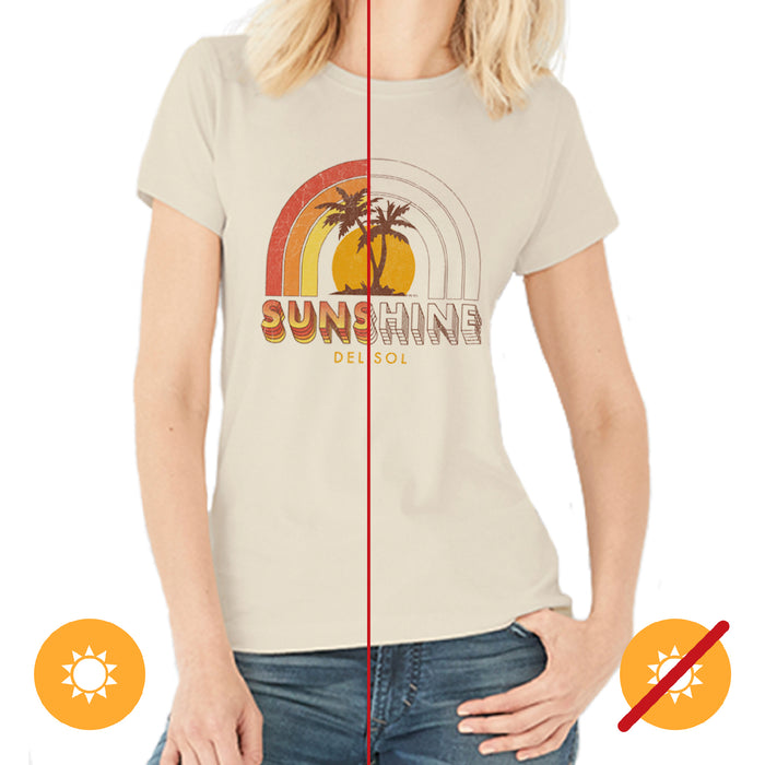 Women Crew Tee - Sunshine - Beige by DelSol for Women - 1 Pc T-Shirt (Large)