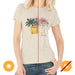 Women Crew Tee - Watercolor Flamingo - Beige by DelSol for Women - 1 Pc T-Shirt (2XL)