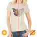 Women Crew Tee - Butterfly Floral - Beige by DelSol for Women - 1 Pc T-Shirt (XL)