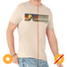 Men Crew Tee - Sunset Wave - Beige by DelSol for Men - 1 Pc T-Shirt (YXS)
