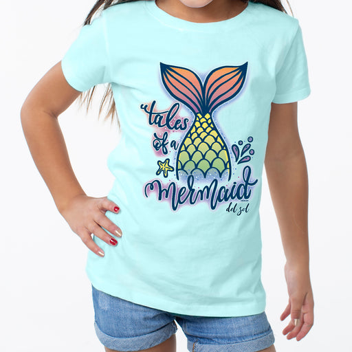 Girls Crew Tee - Tales of a Mermaid - Chill by DelSol for Women - 1 Pc T-Shirt (2T)