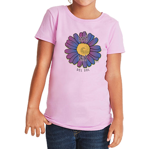 Girls Crew Tee - Oopsy Daisy - Lilac by DelSol for Women - 1 Pc T-Shirt (YXL)