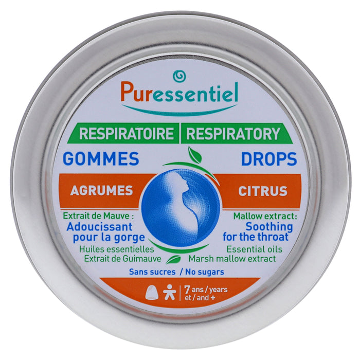 Respiratory Throat Drops - Agrume by Puressentiel for Unisex - 1.6 oz Drops