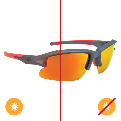Solize Light My Fire - Gray to Orange by DelSol for Men - 1 Pc Sunglasses