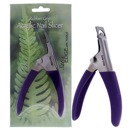 Rubber Grip Acrylic Nail Slicer by Satin Edge for Unisex - 1 Pc Nail Slicer