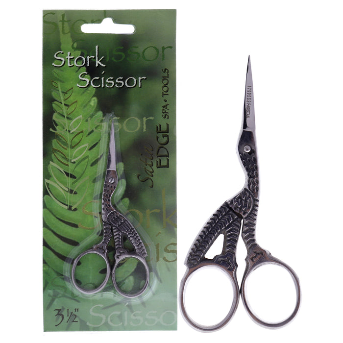 Stork Scissors - Silver by Satin Edge for Unisex - 3.5 Inch Scissors