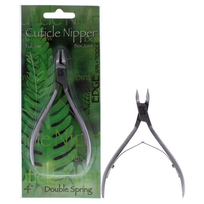 Cuticle Nipper Double Spring - Full Jaw by Satin Edge for Unisex - 4 Inch Cuticle Nipper