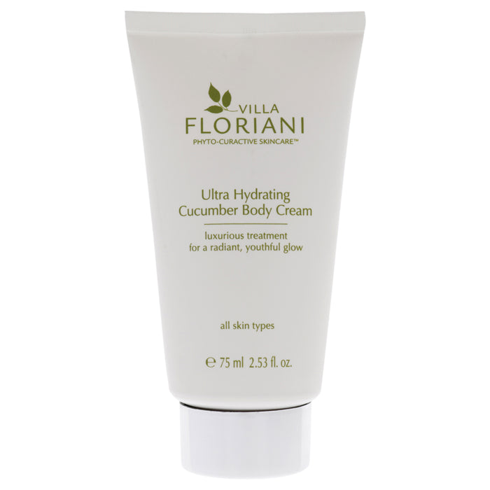 Crema corporal ultrahidratante de pepino de Villa Floriani para mujeres - Crema corporal de 2,53 oz