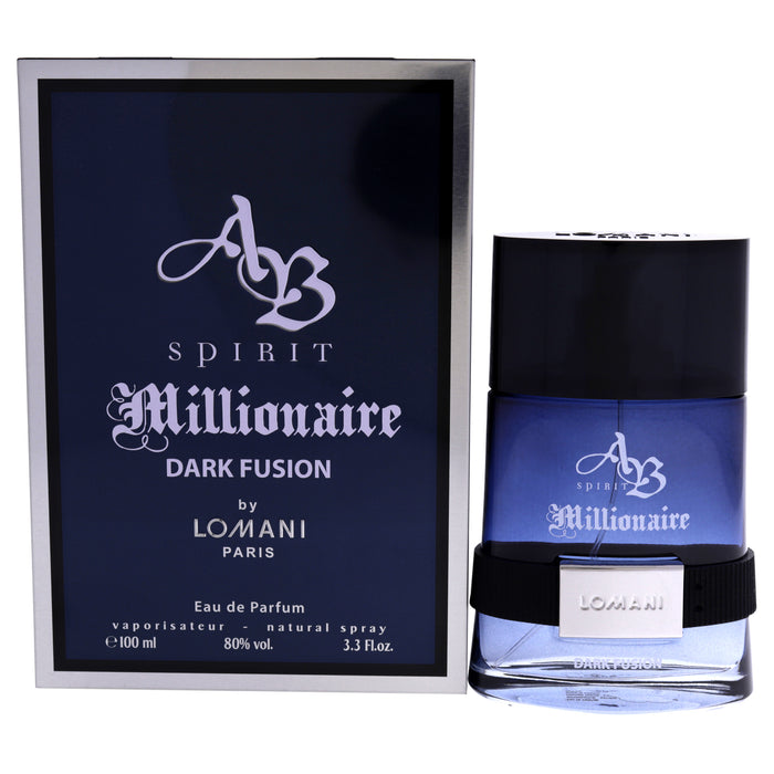 Ab Spirit Millionaire Dark Fusion de Lomani pour homme - Spray EDP 3,3 oz