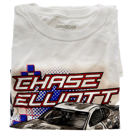NASCAR Mens Classic Crew Tee - Chase Elliot - 1 White by DelSol for Men - 1 Pc T-Shirt (M)