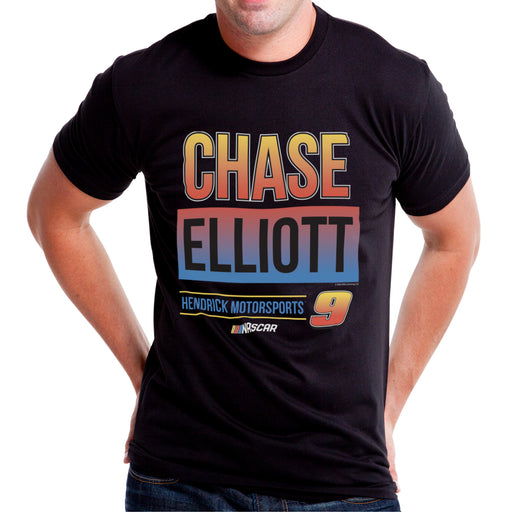 NASCAR Mens Classic Crew Tee - Chase Elliot - 3 Black by DelSol for Men - 1 Pc T-Shirt (L)