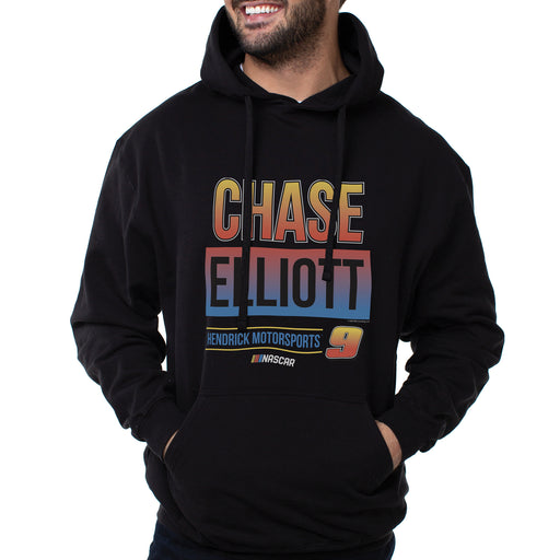 NASCAR Hooded Sweatshirt - Chase Elliot - 3 Black by DelSol for Men - 1 Pc T-Shirt (S)