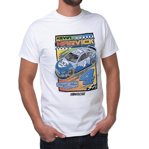 NASCAR Mens Classic Crew Tee - Kevin Harvick - 1 White by DelSol for Men - 1 Pc T-Shirt (S)