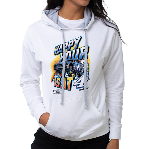 NASCAR Hooded Sweatshirt - Kevin Harvick - 4 White by DelSol for Women - 1 Pc T-Shirt (S)
