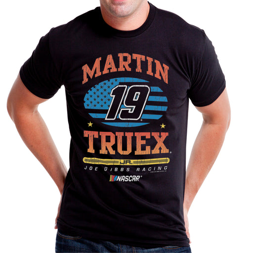 NASCAR Mens Classic Crew Tee - Martin Truex Jr - 7 Black by DelSol for Men - 1 Pc T-Shirt (M)