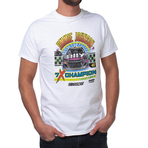 NASCAR Mens Classic Crew Tee - Jimmie Johnson - 9 White by DelSol for Men - 1 Pc T-Shirt (S)